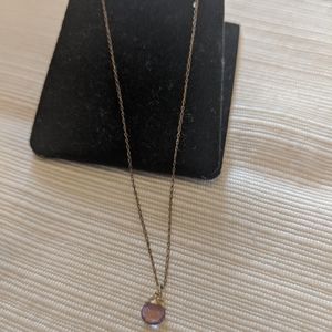 minimalist violet necklace